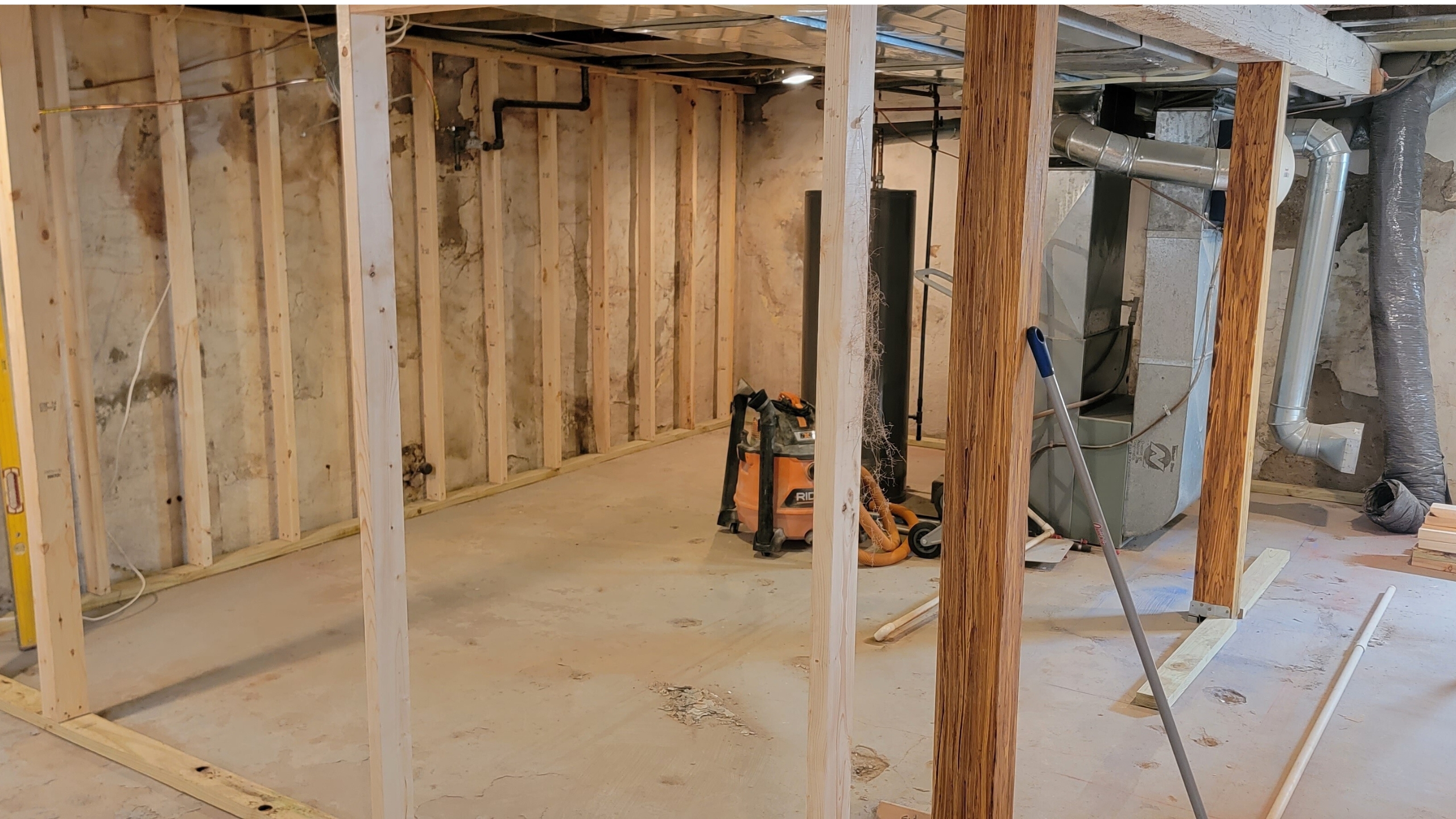 unfinished basement in Minneapolis