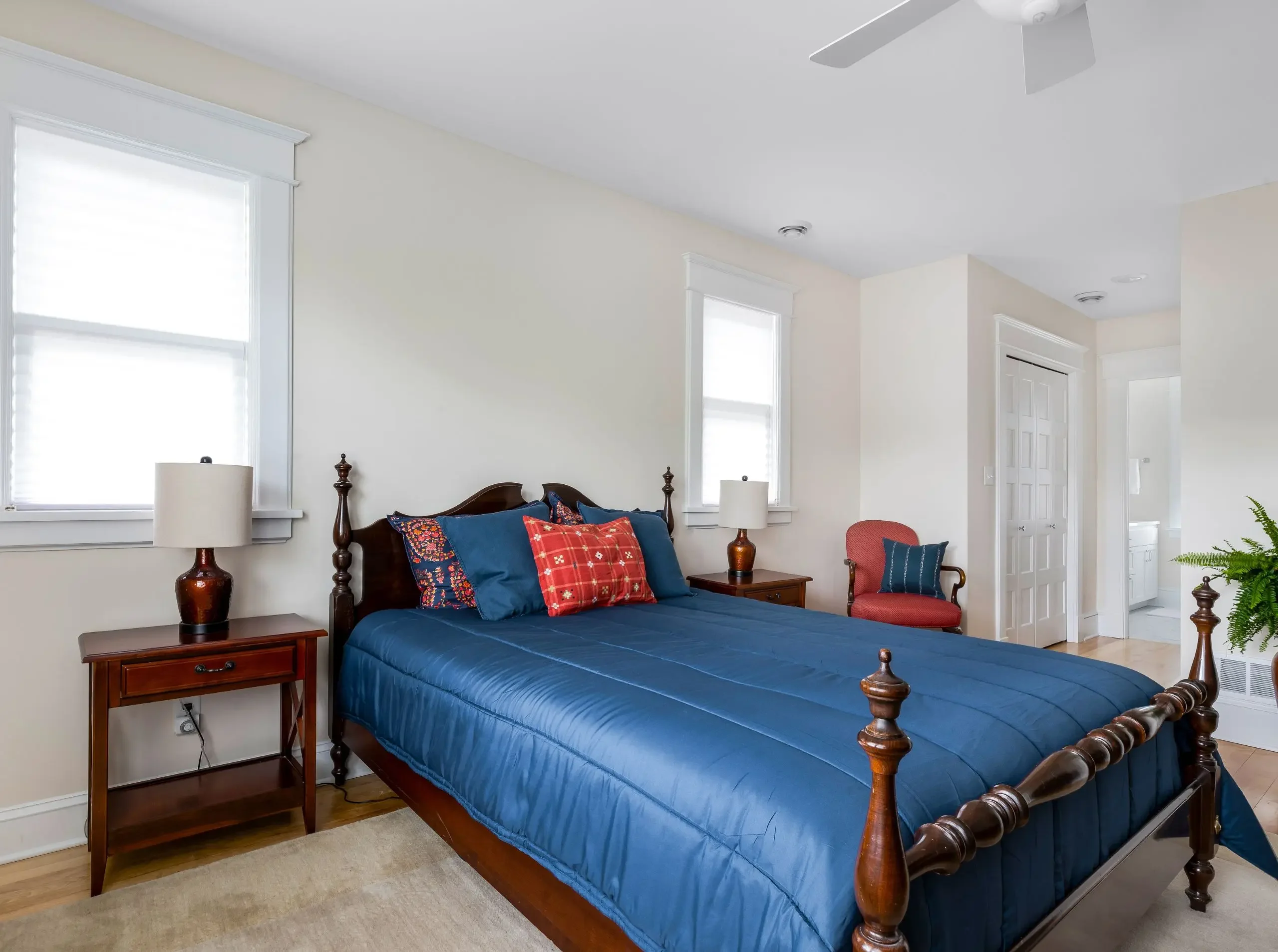 primary suite in st.paul with spacious bedroom, closet and bathroom